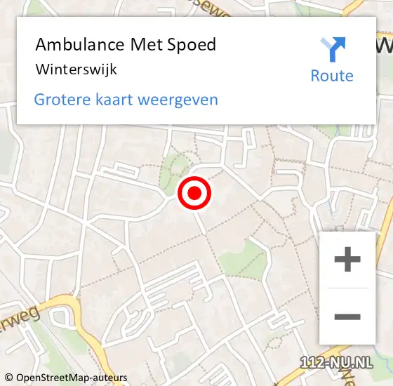 Locatie op kaart van de 112 melding: Ambulance Met Spoed Naar Winterswijk op 29 november 2021 16:14