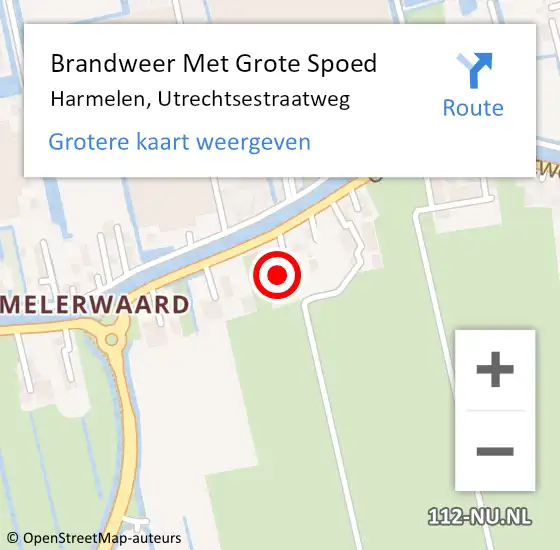 Locatie op kaart van de 112 melding: Brandweer Met Grote Spoed Naar Harmelen, Utrechtsestraatweg op 29 november 2021 16:21