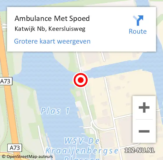 Locatie op kaart van de 112 melding: Ambulance Met Spoed Naar Katwijk Nb, Keersluisweg op 30 juni 2014 20:35