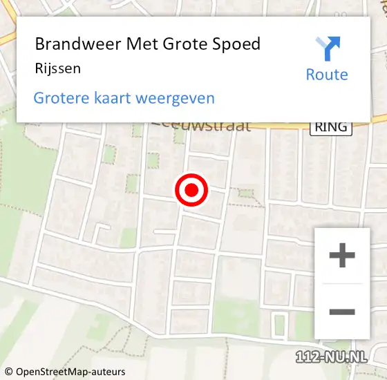 Locatie op kaart van de 112 melding: Brandweer Met Grote Spoed Naar Holten op 30 november 2021 07:39