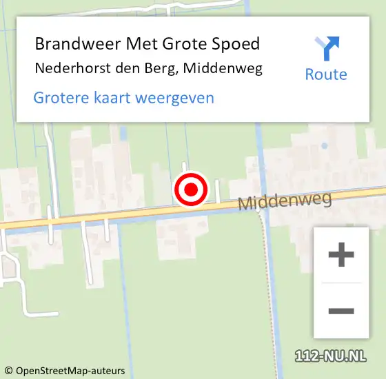 Locatie op kaart van de 112 melding: Brandweer Met Grote Spoed Naar Nederhorst den Berg, Middenweg op 30 november 2021 09:49