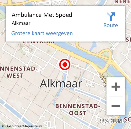 Locatie op kaart van de 112 melding: Ambulance Met Spoed Naar Alkmaar op 30 november 2021 10:20