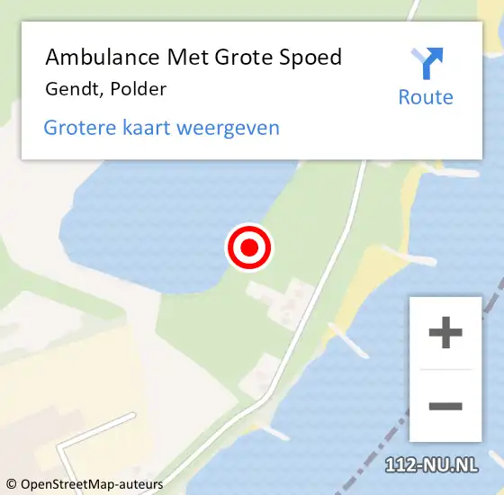 Locatie op kaart van de 112 melding: Ambulance Met Grote Spoed Naar Gendt, Polder op 30 november 2021 13:19
