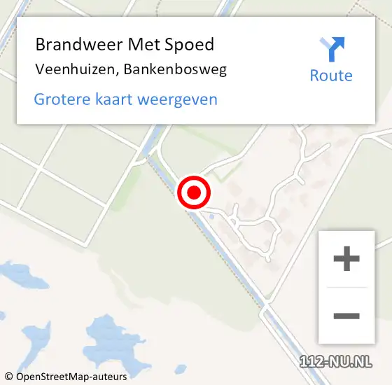 Locatie op kaart van de 112 melding: Brandweer Met Spoed Naar Veenhuizen, Bankenbosweg op 30 november 2021 14:17