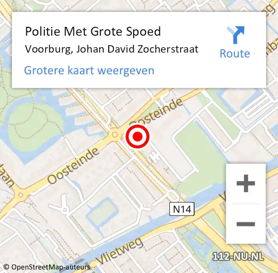 Locatie op kaart van de 112 melding: Politie Met Grote Spoed Naar Voorburg, Johan David Zocherstraat op 30 november 2021 15:07