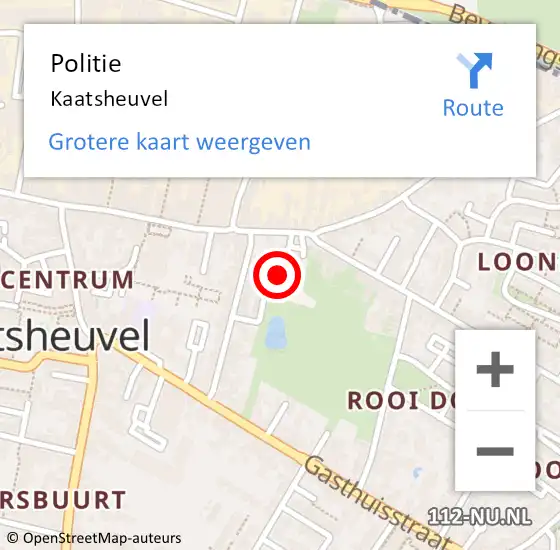 Locatie op kaart van de 112 melding: Politie Kaatsheuvel op 30 november 2021 17:17