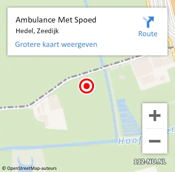 Locatie op kaart van de 112 melding: Ambulance Met Spoed Naar Hedel, Zeedijk op 30 november 2021 17:38