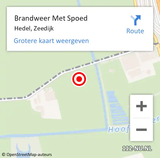 Locatie op kaart van de 112 melding: Brandweer Met Spoed Naar Hedel, Zeedijk op 30 november 2021 17:53