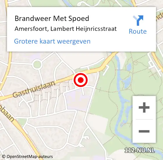 Locatie op kaart van de 112 melding: Brandweer Met Spoed Naar Amersfoort, Lambert Heijnricsstraat op 30 november 2021 19:02