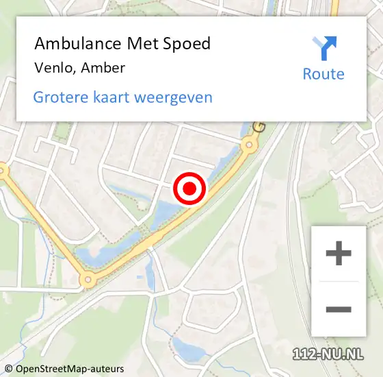 Locatie op kaart van de 112 melding: Ambulance Met Spoed Naar Venlo, Amber op 30 juni 2014 22:51