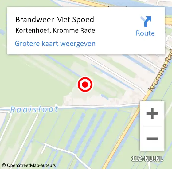 Locatie op kaart van de 112 melding: Brandweer Met Spoed Naar Kortenhoef, Kromme Rade op 30 november 2021 20:37