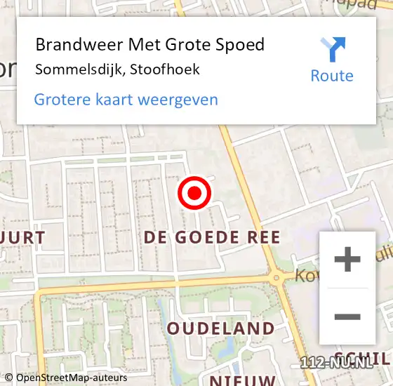 Locatie op kaart van de 112 melding: Brandweer Met Grote Spoed Naar Sommelsdijk, Stoofhoek op 1 december 2021 05:58