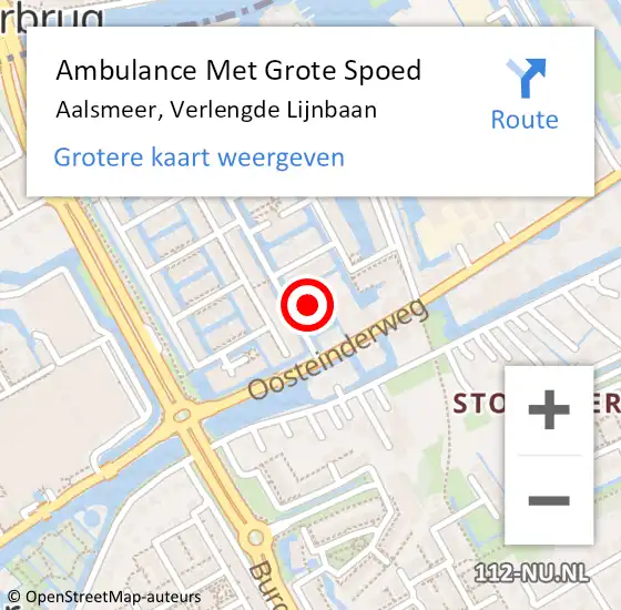 Locatie op kaart van de 112 melding: Ambulance Met Grote Spoed Naar Aalsmeer, Verlengde Lijnbaan op 1 december 2021 07:22