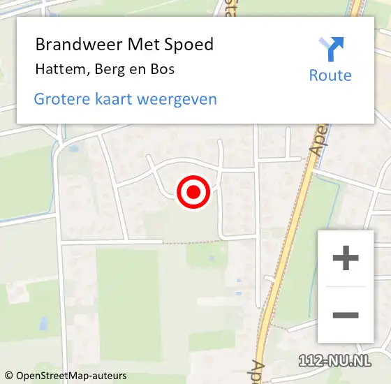 Locatie op kaart van de 112 melding: Brandweer Met Spoed Naar Hattem, Berg en Bos op 1 december 2021 07:41