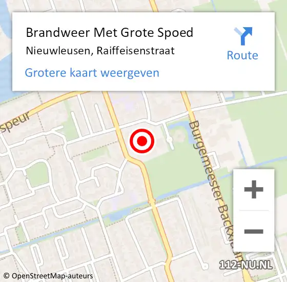 Locatie op kaart van de 112 melding: Brandweer Met Grote Spoed Naar Nieuwleusen, Raiffeisenstraat op 30 juni 2014 23:58