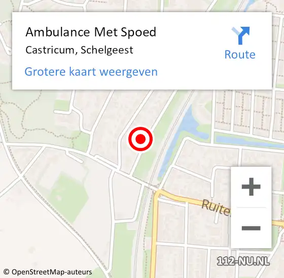 Locatie op kaart van de 112 melding: Ambulance Met Spoed Naar Castricum, Schelgeest op 1 december 2021 08:56