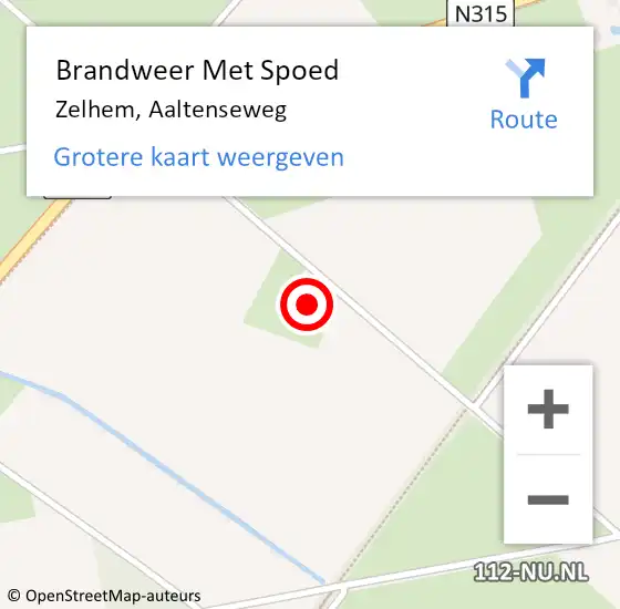 Locatie op kaart van de 112 melding: Brandweer Met Spoed Naar Zelhem, Aaltenseweg op 1 december 2021 13:23