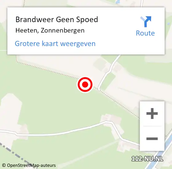 Locatie op kaart van de 112 melding: Brandweer Geen Spoed Naar Heeten, Zonnenbergen op 1 december 2021 14:32