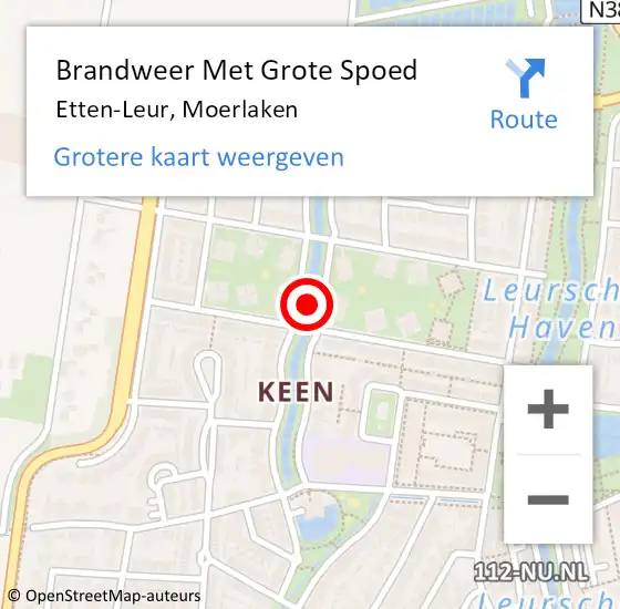 Locatie op kaart van de 112 melding: Brandweer Met Grote Spoed Naar Etten-Leur, Moerlaken op 1 december 2021 17:45