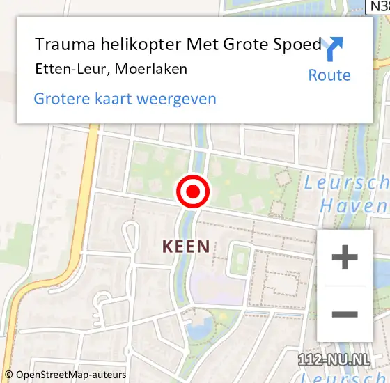 Locatie op kaart van de 112 melding: Trauma helikopter Met Grote Spoed Naar Etten-Leur, Moerlaken op 1 december 2021 17:49