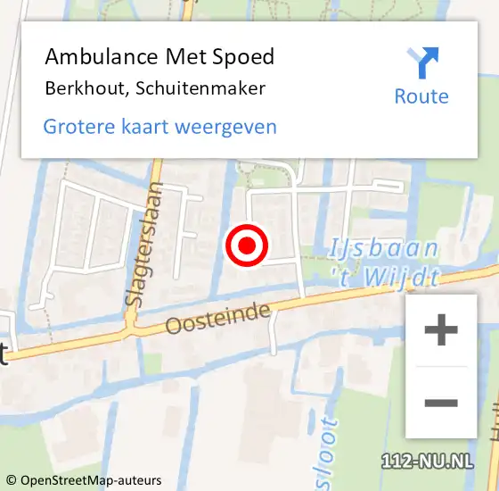 Locatie op kaart van de 112 melding: Ambulance Met Spoed Naar Berkhout, Schuitenmaker op 2 december 2021 05:57