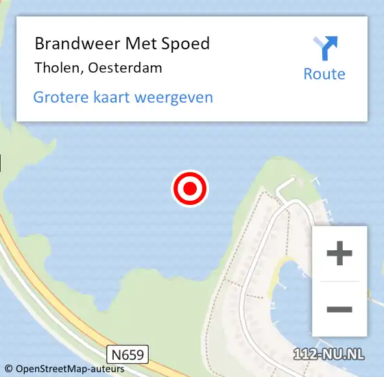 Locatie op kaart van de 112 melding: Brandweer Met Spoed Naar Tholen, Oesterdam op 2 december 2021 09:43