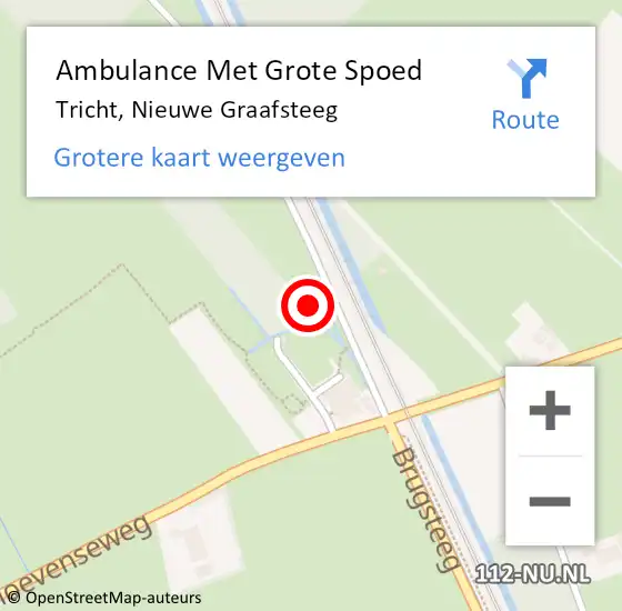 Locatie op kaart van de 112 melding: Ambulance Met Grote Spoed Naar Tricht, Nieuwe Graafsteeg op 2 december 2021 10:30