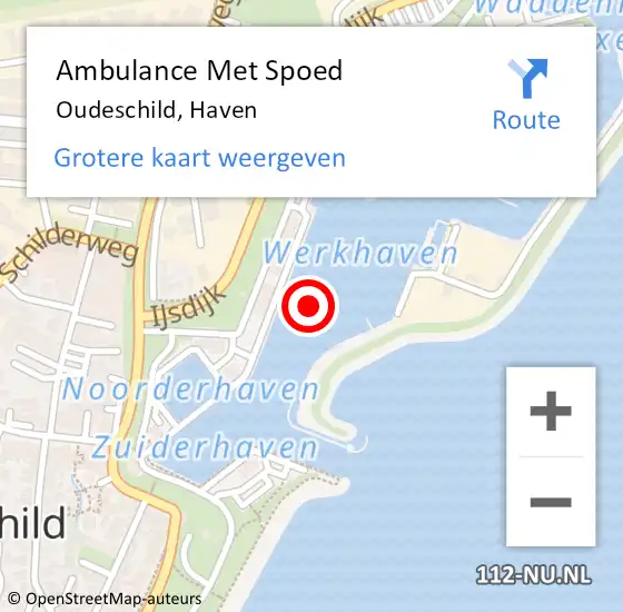 Locatie op kaart van de 112 melding: Ambulance Met Spoed Naar Oudeschild, Haven op 2 december 2021 10:40