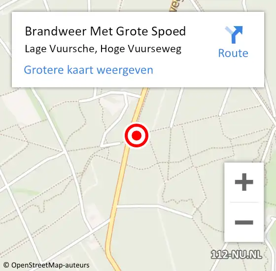 Locatie op kaart van de 112 melding: Brandweer Met Grote Spoed Naar Lage Vuursche, Hoge Vuurseweg op 2 december 2021 11:54