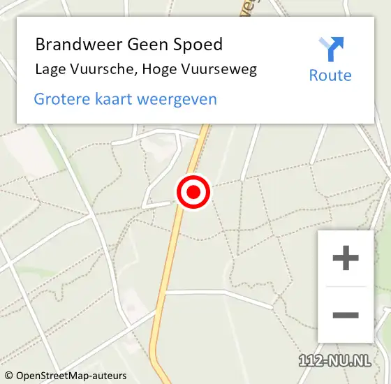 Locatie op kaart van de 112 melding: Brandweer Geen Spoed Naar Lage Vuursche, Hoge Vuurseweg op 2 december 2021 11:56