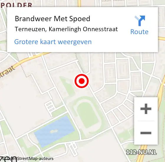 Locatie op kaart van de 112 melding: Brandweer Met Spoed Naar Terneuzen, Kamerlingh Onnesstraat op 3 december 2021 04:28