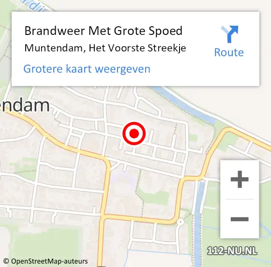 Locatie op kaart van de 112 melding: Brandweer Met Grote Spoed Naar Muntendam, Het Voorste Streekje op 3 december 2021 08:21