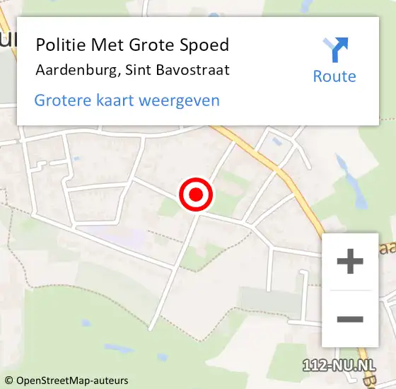 Locatie op kaart van de 112 melding: Politie Met Grote Spoed Naar Aardenburg, Sint Bavostraat op 3 december 2021 10:38