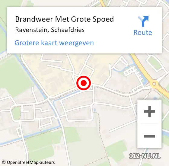Locatie op kaart van de 112 melding: Brandweer Met Grote Spoed Naar Ravenstein, Schaafdries op 3 december 2021 12:19