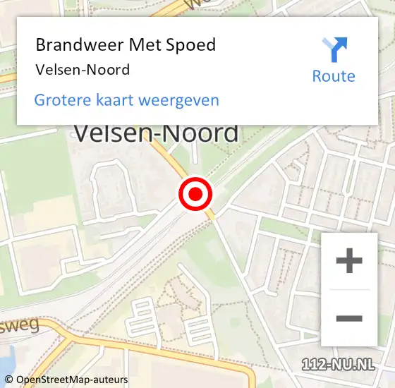 Locatie op kaart van de 112 melding: Brandweer Met Spoed Naar Velsen-Noord op 3 december 2021 13:15
