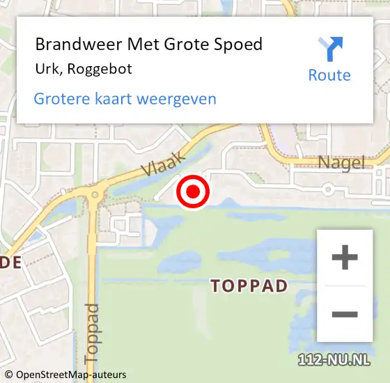 Locatie op kaart van de 112 melding: Brandweer Met Grote Spoed Naar Urk, Roggebot op 3 december 2021 13:49