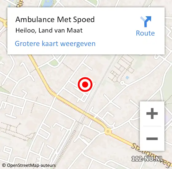 Locatie op kaart van de 112 melding: Ambulance Met Spoed Naar Heiloo, Land van Maat op 4 december 2021 01:17