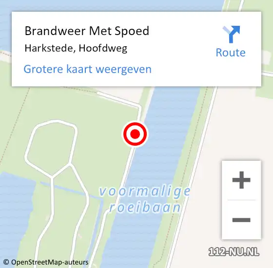 Locatie op kaart van de 112 melding: Brandweer Met Spoed Naar Harkstede, Hoofdweg op 1 juli 2014 10:35