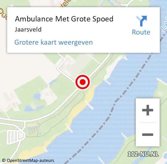 Locatie op kaart van de 112 melding: Ambulance Met Grote Spoed Naar Jaarsveld op 4 december 2021 08:58