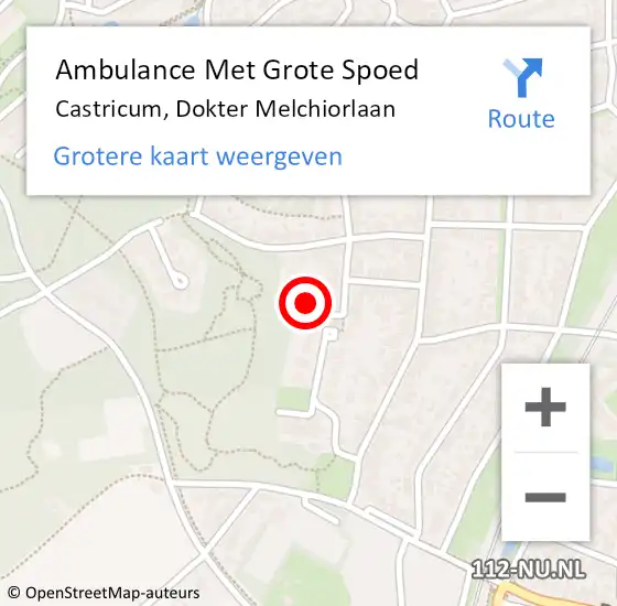 Locatie op kaart van de 112 melding: Ambulance Met Grote Spoed Naar Castricum, Dokter Melchiorlaan op 4 december 2021 13:30