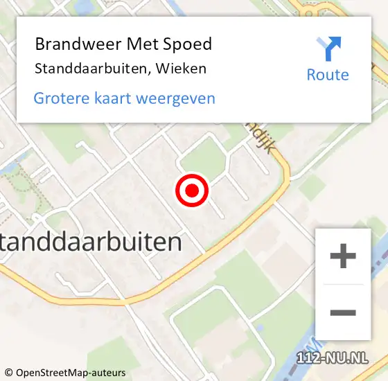 Locatie op kaart van de 112 melding: Brandweer Met Spoed Naar Standdaarbuiten, Wieken op 4 december 2021 14:34