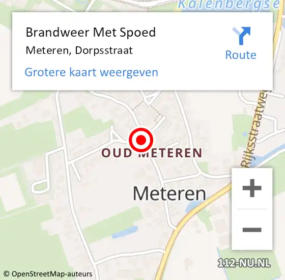 Locatie op kaart van de 112 melding: Brandweer Met Spoed Naar Meteren, Dorpsstraat op 4 december 2021 14:52