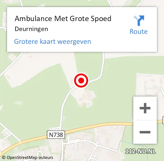 Locatie op kaart van de 112 melding: Ambulance Met Grote Spoed Naar Deurningen op 4 december 2021 16:38