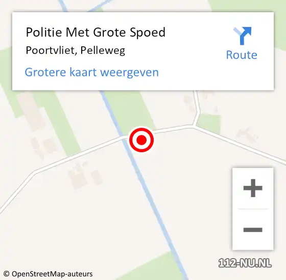 Locatie op kaart van de 112 melding: Politie Met Grote Spoed Naar Poortvliet, Pelleweg op 4 december 2021 18:32