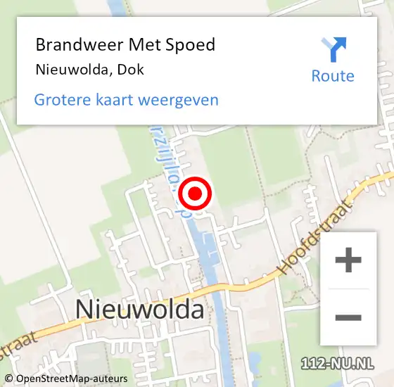 Locatie op kaart van de 112 melding: Brandweer Met Spoed Naar Nieuwolda, Dok op 4 december 2021 19:42