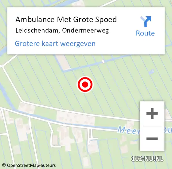 Locatie op kaart van de 112 melding: Ambulance Met Grote Spoed Naar Leidschendam, Ondermeerweg op 4 december 2021 20:25