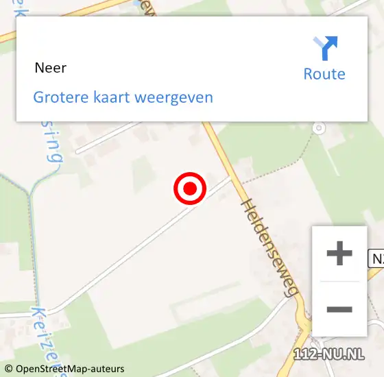 Locatie op kaart van de 112 melding:  Neer op 4 december 2021 22:37