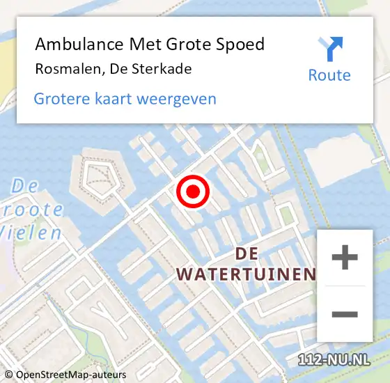 Locatie op kaart van de 112 melding: Ambulance Met Grote Spoed Naar Rosmalen, De Sterkade op 6 oktober 2013 23:31
