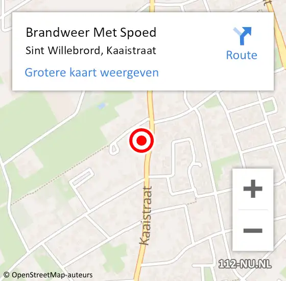 Locatie op kaart van de 112 melding: Brandweer Met Spoed Naar Sint Willebrord, Kaaistraat op 5 december 2021 03:26