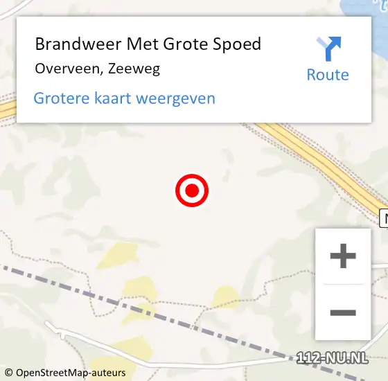 Locatie op kaart van de 112 melding: Brandweer Met Grote Spoed Naar Overveen, Zeeweg op 5 december 2021 12:53